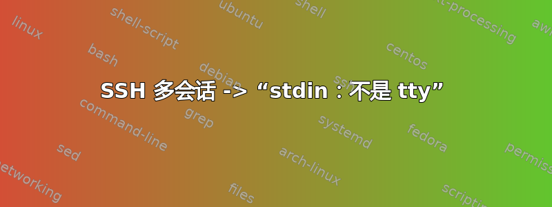 SSH 多会话 -> “stdin：不是 tty”