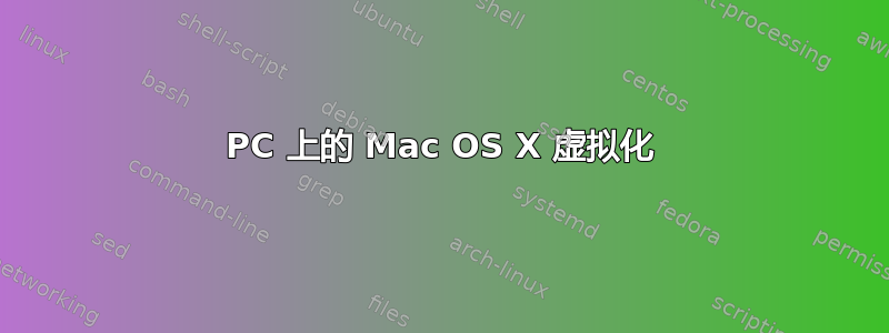 PC 上的 Mac OS X 虚拟化