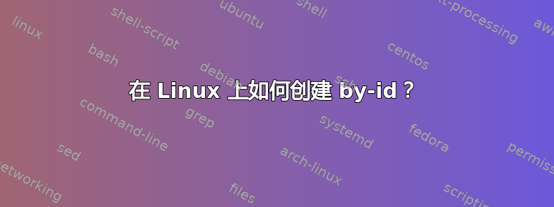 在 Linux 上如何创建 by-id？