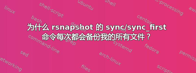 为什么 rsnapshot 的 sync/sync_first 命令每次都会备份我的所有文件？