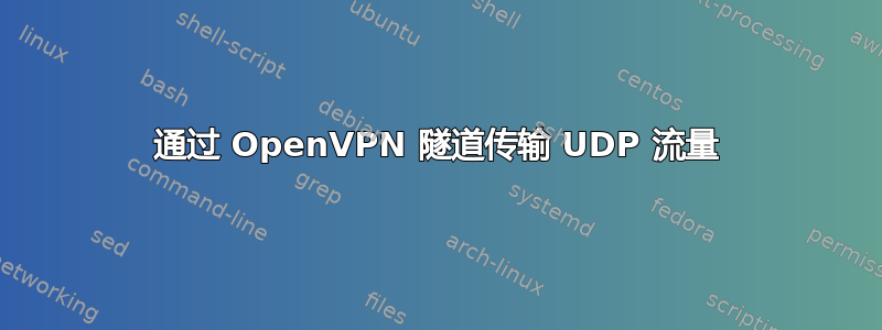 通过 OpenVPN 隧道传输 UDP 流量