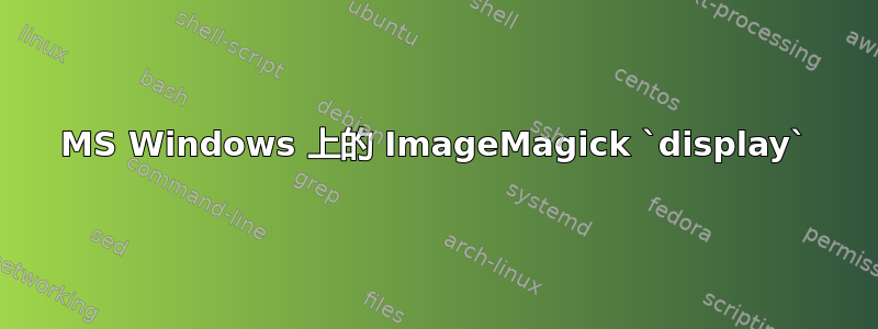 MS Windows 上的 ImageMagick `display`