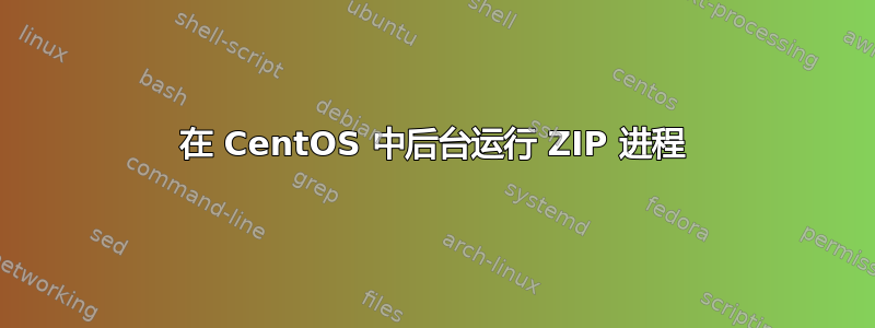 在 CentOS 中后台运行 ZIP 进程