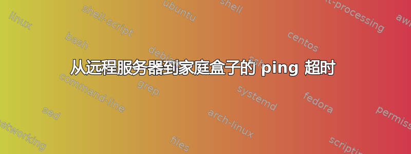 从远程服务器到家庭盒子的 ping 超时