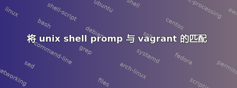 将 unix shell promp 与 vagrant 的匹配