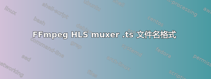 FFmpeg HLS muxer .ts 文件名格式