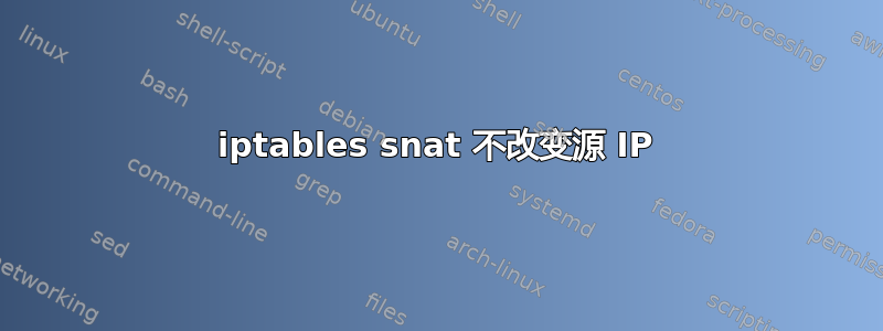 iptables snat 不改变源 IP