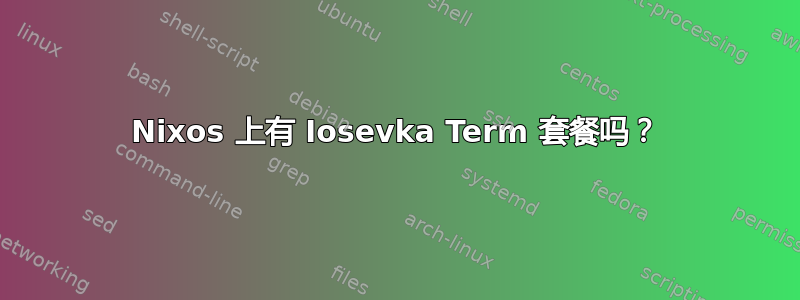 Nixos 上有 Iosevka Term 套餐吗？