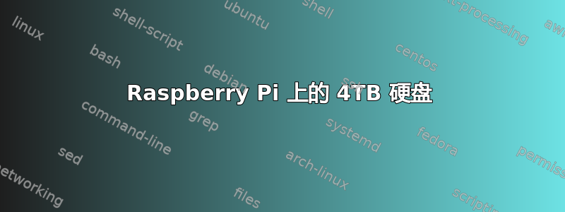 Raspberry Pi 上的 4TB 硬盘