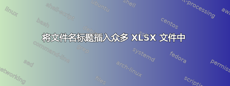 将文件名标题插入众多 XLSX 文件中