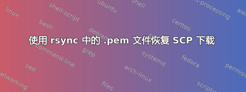 使用 rsync 中的 .pem 文件恢复 SCP 下载