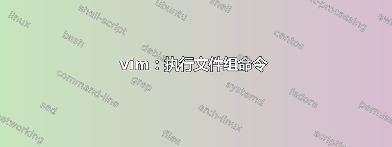 vim：执行文件组命令