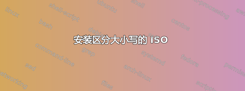 安装区分大小写的 ISO