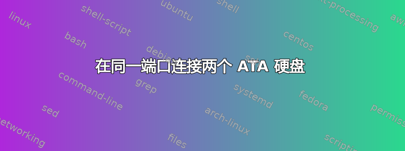 在同一端口连接两个 ATA 硬盘