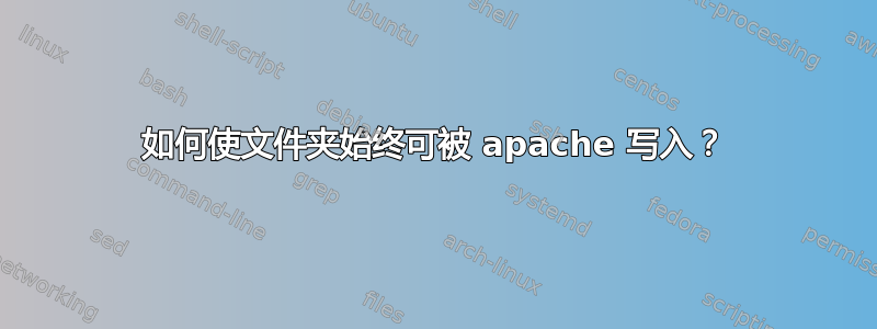 如何使文件夹始终可被 apache 写入？