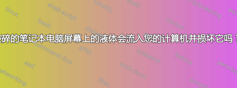 破碎的笔记本电脑屏幕上的液体会流入您的计算机并损坏它吗？