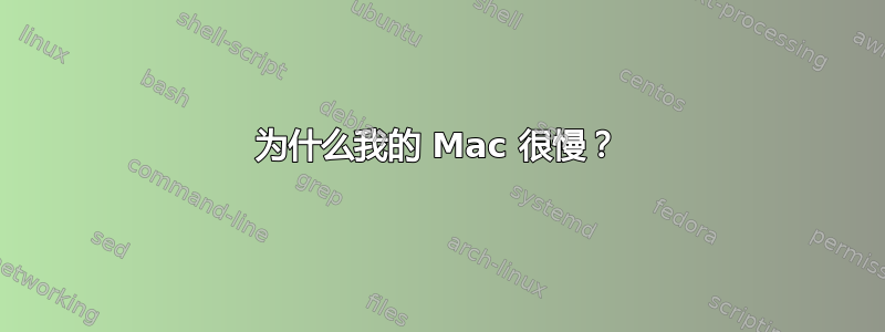 为什么我的 Mac 很慢？