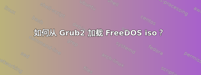 如何从 Grub2 加载 FreeDOS iso？