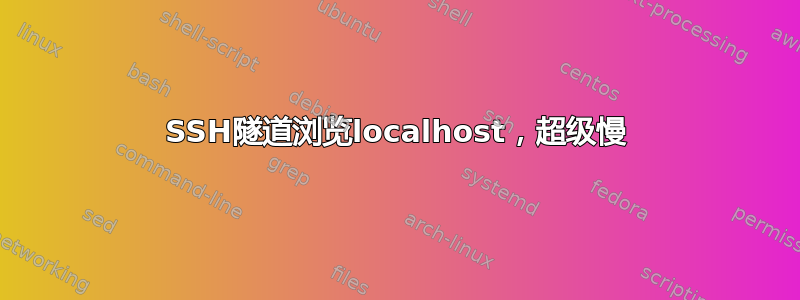 SSH隧道浏览localhost，超级慢