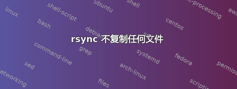 rsync 不复制任何文件