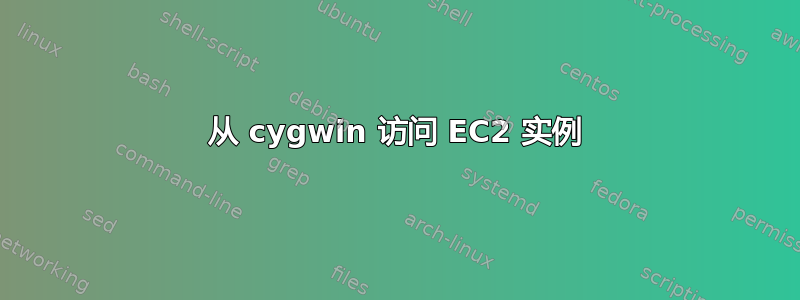 从 cygwin 访问 EC2 实例