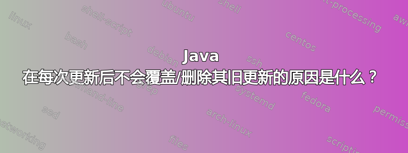 Java 在每次更新后不会覆盖/删除其旧更新的原因是什么？