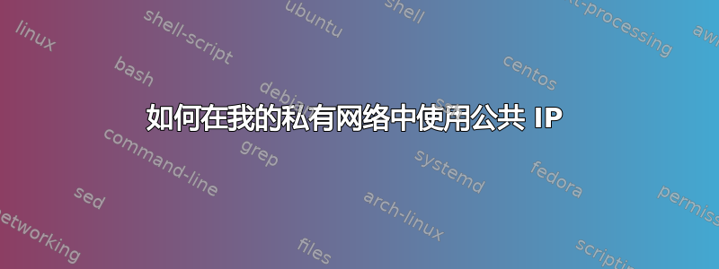 如何在我的私有网络中使用公共 IP