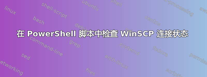 在 PowerShell 脚本中检查 WinSCP 连接状态