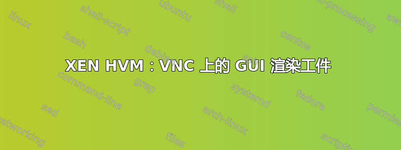 XEN HVM：VNC 上的 GUI 渲染工件