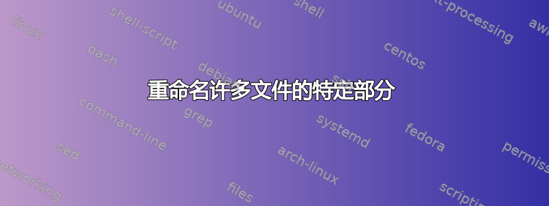 重命名许多文件的特定部分