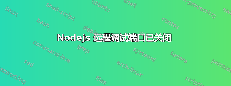 Nodejs 远程调试端口已关闭