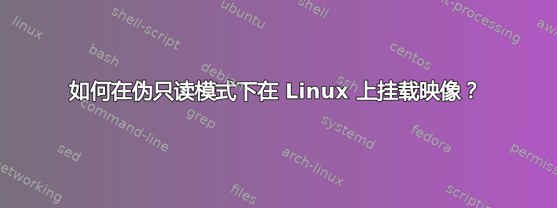 如何在伪只读模式下在 Linux 上挂载映像？