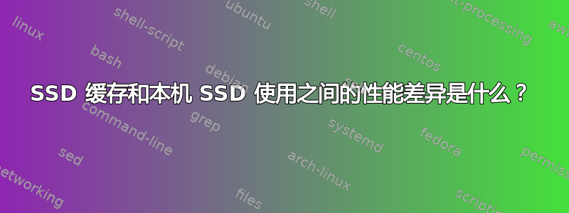 SSD 缓存和本机 SSD 使用之间的性能差异是什么？