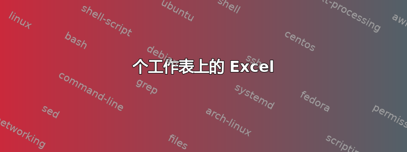 2 个工作表上的 Excel