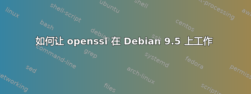 如何让 openssl 在 Debian 9.5 上工作