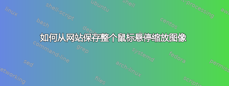 如何从网站保存整个鼠标悬停缩放图像