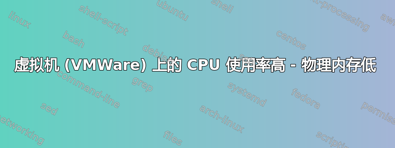 虚拟机 (VMWare) 上的 CPU 使用率高 - 物理内存低