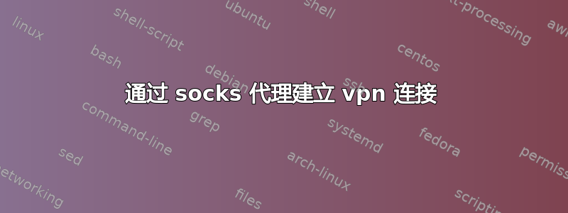 通过 socks 代理建立 vpn 连接