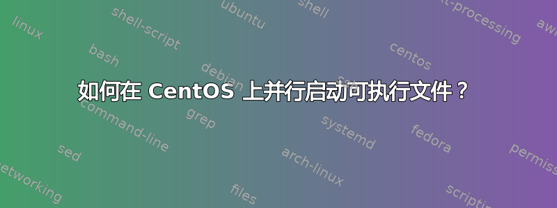 如何在 CentOS 上并行启动可执行文件？