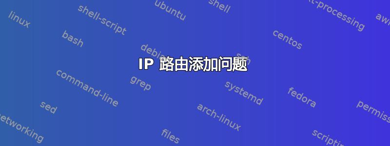 IP 路由添加问题