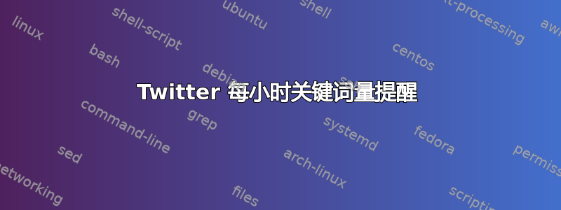 Twitter 每小时关键词量提醒