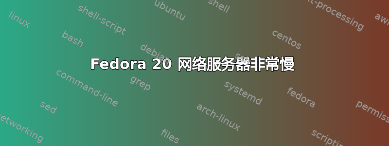 Fedora 20 网络服务器非常慢