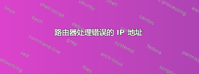 路由器处理错误的 IP 地址