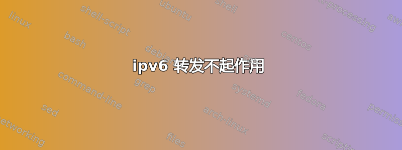 ipv6 转发不起作用