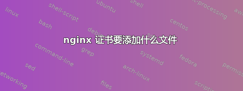 nginx 证书要添加什么文件