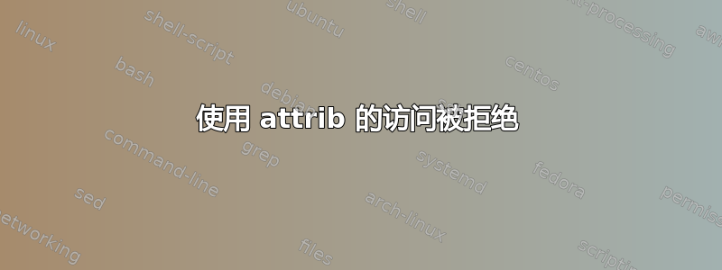 使用 attrib 的访问被拒绝