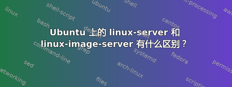 Ubuntu 上的 linux-server 和 linux-image-server 有什么区别？