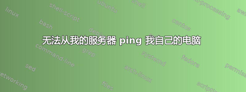 无法从我的服务器 ping 我自己的电脑