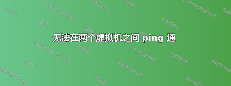 无法在两个虚拟机之间 ping 通