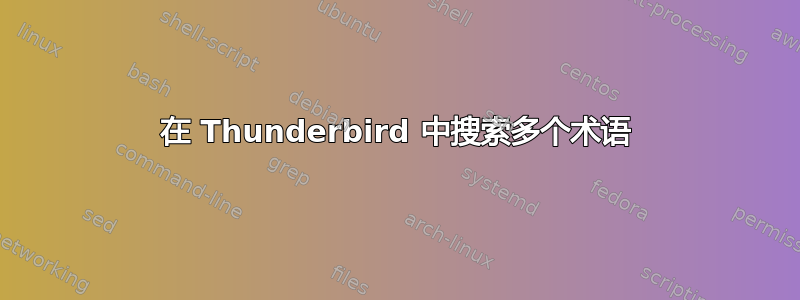 在 Thunderbird 中搜索多个术语